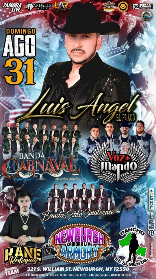 LUIS ANGEL “EL FLACO” • BANDA CARNAVAL • VOZ DE MANDO Y MÁS! EN NEWBURGH ARMORY